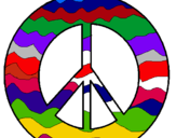 Dibuix Símbol de la pau pintat per olga
