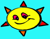 Dibuix Sol somrient pintat per mariona catafal