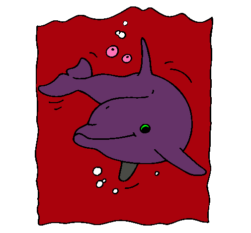 Dibuix Dofí pintat per irina