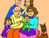 Dibuix Família pintat per BERTA