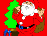 Dibuix Santa Claus i un arbre de nadal  pintat per gerard