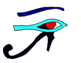 Dibuix Ull Horus pintat per javter