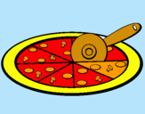 Dibuix Pizza pintat per EMMA RUBIO SOLÀ