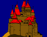 Dibuix Castell medieval pintat per eric