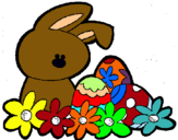 Dibuix Conillet de Pasqua pintat per HECTOR BB