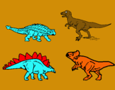 Dibuix Dinosauris de terra pintat per izan