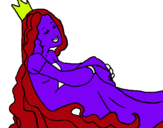 Dibuix Princesa relaxada pintat per laia