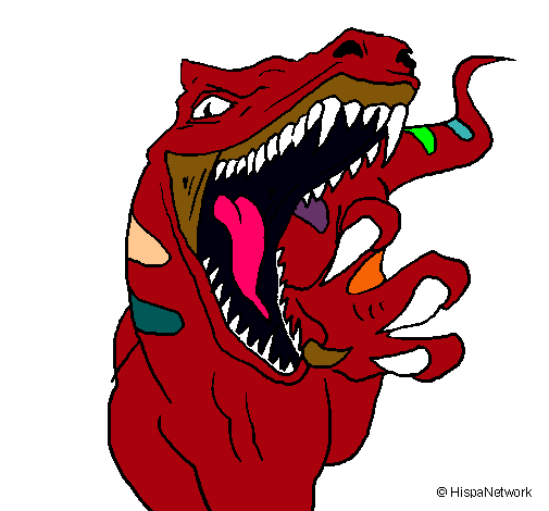 Dibuix Velociraptor II pintat per HECTOR BB