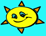 Dibuix Sol somrient pintat per ASHA
