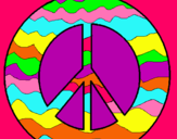 Dibuix Símbol de la pau pintat per sara