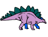 Dibuix Stegosaurus pintat per laia