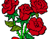 Dibuix Ram de roses pintat per marisbq 