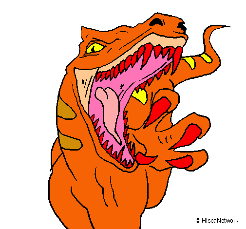Dibuix Velociraptor II pintat per moña