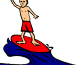 Dibuix Surfista pintat per andreatonti