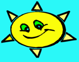 Dibuix Sol somrient pintat per camila