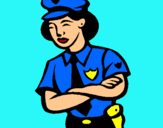 Dibuix Policia dona pintat per Berta  Pedrós  Aldomà