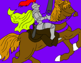 Dibuix Cavaller a cavall pintat per ANDREU