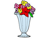 Dibuix Gerro de flors  pintat per rmenteros