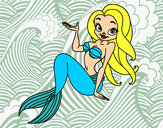 Dibuix Sirena sexy pintat per Bea642