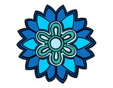Dibuix Mandala amb forma de flor Weiss pintat per Rakii