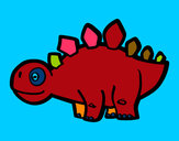 Dibuix Estegosaure jove pintat per IUIA2502