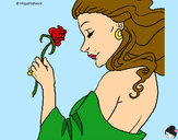 Dibuix Princesa amb una rosa pintat per thate