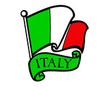 Dibuix Bandera d'Itàlia pintat per eudald
