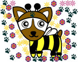 Dibuix Gos-abella pintat per eudald