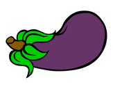Dibuix Albergínia allargada pintat per LUA060508