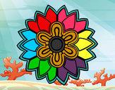 Dibuix Mandala amb forma de flor Weiss pintat per LUA060508