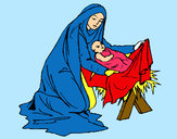 Dibuix Naixement del nen Jesús  pintat per josep
