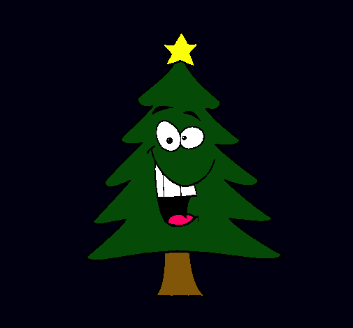 Dibuix arbre nadal pintat per alejandro