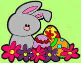 Dibuix Conillet de Pasqua pintat per laura