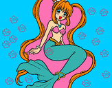 Dibuix Sirena amb perles pintat per laiap
