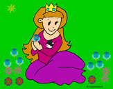 Dibuix Princesa asseguda pintat per laiap