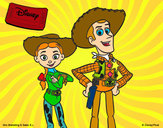 Dibuix Jessie i Woody pintat per brua