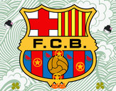 Dibuix Escut del F.C. Barcelona pintat per juditoriol