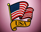 Dibuix Bandera dels Estats Units pintat per anna9