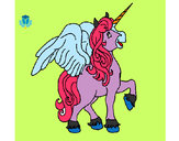 Dibuix Unicorn amb ales pintat per Gleexpo