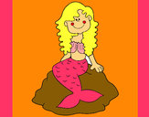 Dibuix Sirena asseguda en una roca  pintat per lauraguga 