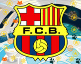 Dibuix Escut del F.C. Barcelona pintat per MAXT