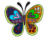 Dibuix Mandala papallona pintat per estherclua