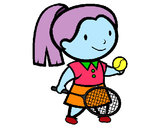 Dibuix Noia tennista pintat per Sulisan