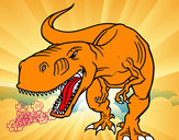Dibuix Tiranosaure enfadat pintat per marcipere