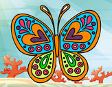 Dibuix Mandala papallona pintat per maneleta19
