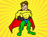 Dibuix Superheroi musculat pintat per Crash 