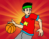 Dibuix Jugador de bàsquet júnior pintat per IVET