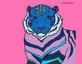 Dibuix Tigre pintat per cobogi