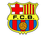 Dibuix Escut del F.C. Barcelona pintat per nin10