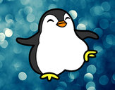 Dibuix Pingüí ballant pintat per JSDLE